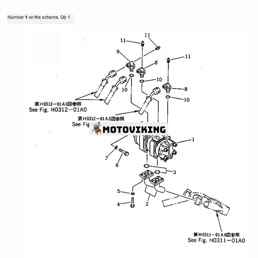 För Komatsu grävmaskin PC28UU-2 PC28UD-2 PC28UG-2 huvudpump 705-41-08100