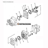 För Komatsu grävmaskin PC20-7 PC10-7 PC15-3 Hydraulpump 705-41-08070