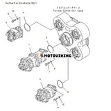 För Komatsu hjullastare WA500-1 Hydraulpump 705-12-40040 705-22-40110