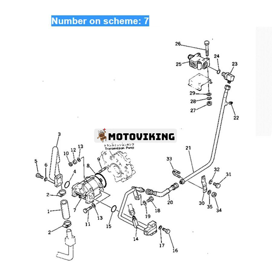 För Komatsu hjullastare WA30-1 WA30-2 Hydraulpump 705-22-21000 705-12-21010