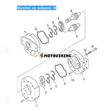 För Komatsu grävmaskin PC110R-1 PC75UD-3 PC75US-3 PC75UU-3 PC95R-2 PW110R-1 PW95R-2 kugghjulspump 705-22-30150