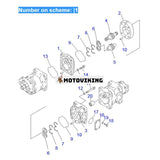 För Komatsu hjullastare WA350-3A WA350-3-X WA380-3 WA380-3MC Hydraulpump 705-13-34340