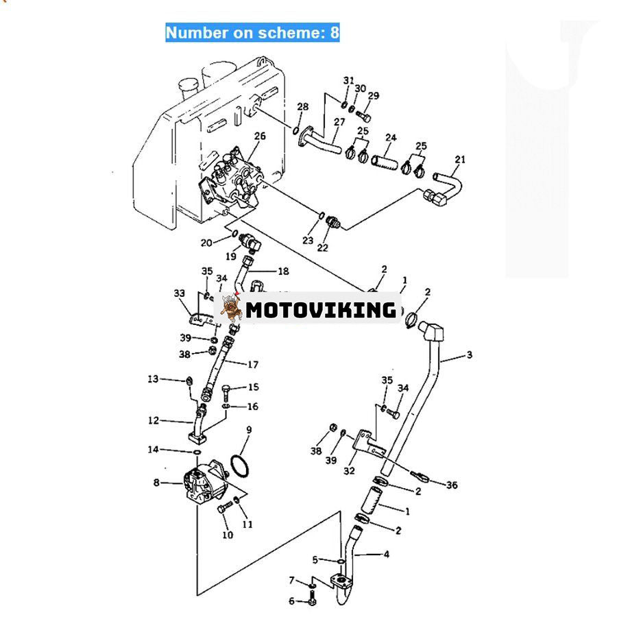 För Komatsu bandlastare D41Q-3 D41S-3 Hydraulpump 705-12-34010 705-12-34060