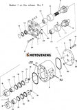 För Komatsu bandlastare D95S-2 dumper HD680-2 HD780-1 Hydraulpump 07448-66107 07448-66101