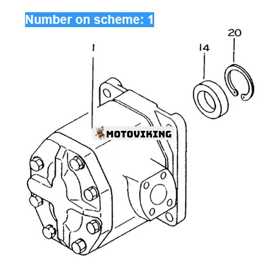 För Komatsu Dump Truck HD200-2 Hydraulpump 07436-66101 07436-66102