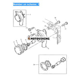 För Komatsu 1004-4-F 1004-4TLR 1006-6T2 1006-6T-D 1006-6TLR 1006-6TLR2 1006-6TLR2-PC 1006-6TLR2-PW Vattenpump PK4131E 12101E 0PK4101E