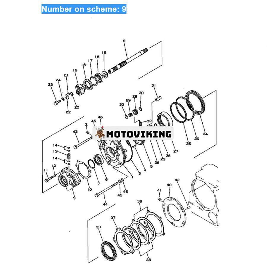 För Komatsu Bulldozer D21A-5 D31A-16 D21P-5 D31P-16 Hydraulisk växelpump 113-15-00270