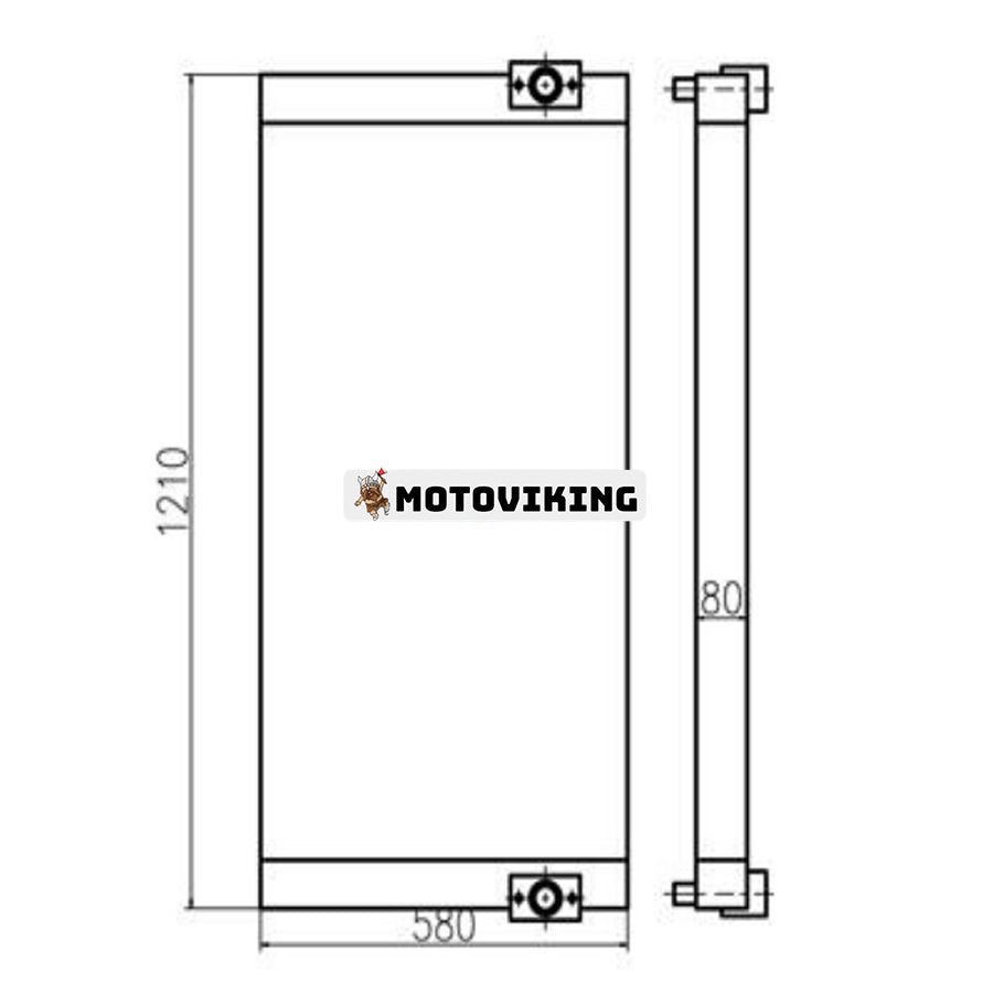 För Case Grävmaskin CX360B Hydraulisk oljekylare