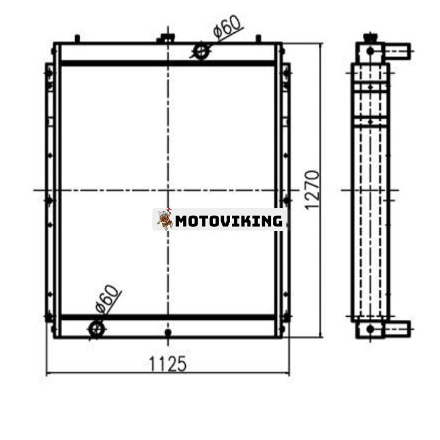 För Doosan Grävmaskin DH550-7 Vattentank Radiator ASS'Y