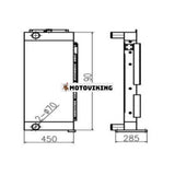 För Doosan Grävmaskin DX345-9 Vattentank Radiator ASS'Y