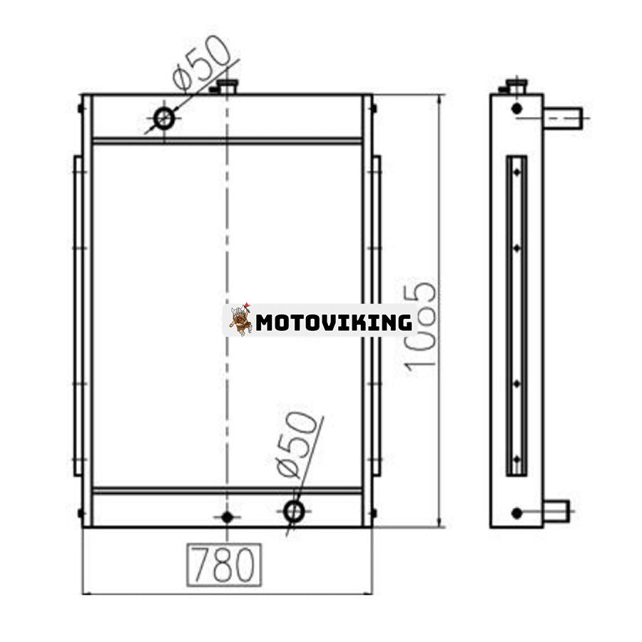 För Doosan Grävmaskin DH210W-7 Vattentank Radiator ASS'Y