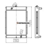 För Doosan Grävmaskin DH210W-7 Vattentank Radiator ASS'Y