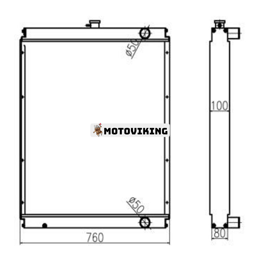 För Sumitomo grävmaskin SH210A3 Vattentank Kylarkärna ASS'Y KRH1628