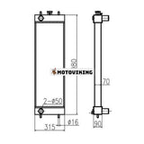 För Sumitomo grävmaskin SH130-5 Vattentank Radiator Core ASS'Y