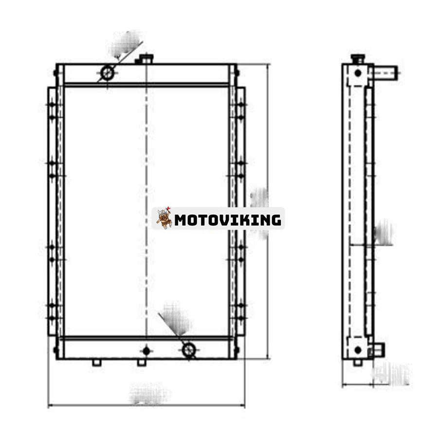 För Doosan grävmaskin DH220-9 DH220-9E DH225-9 Vattentank Radiator ASS'Y