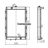 För Doosan Grävmaskin DH215-9 DH215-9E Vattentank Kylare ASS'Y