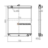 För Sumitomo grävmaskin SH120-5 Vattentank Radiator Core ASS'Y