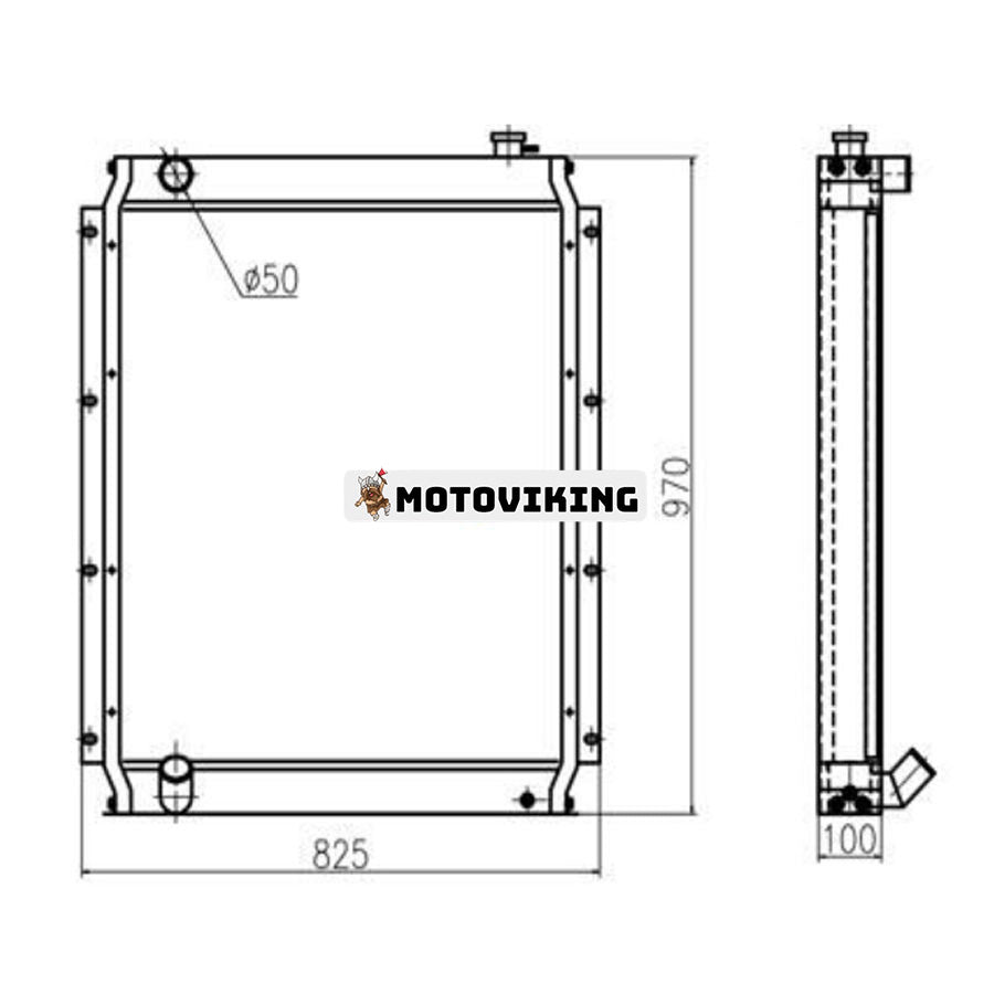 För Kato Grävmaskin HD820R Vattentank Kylare ASS'Y