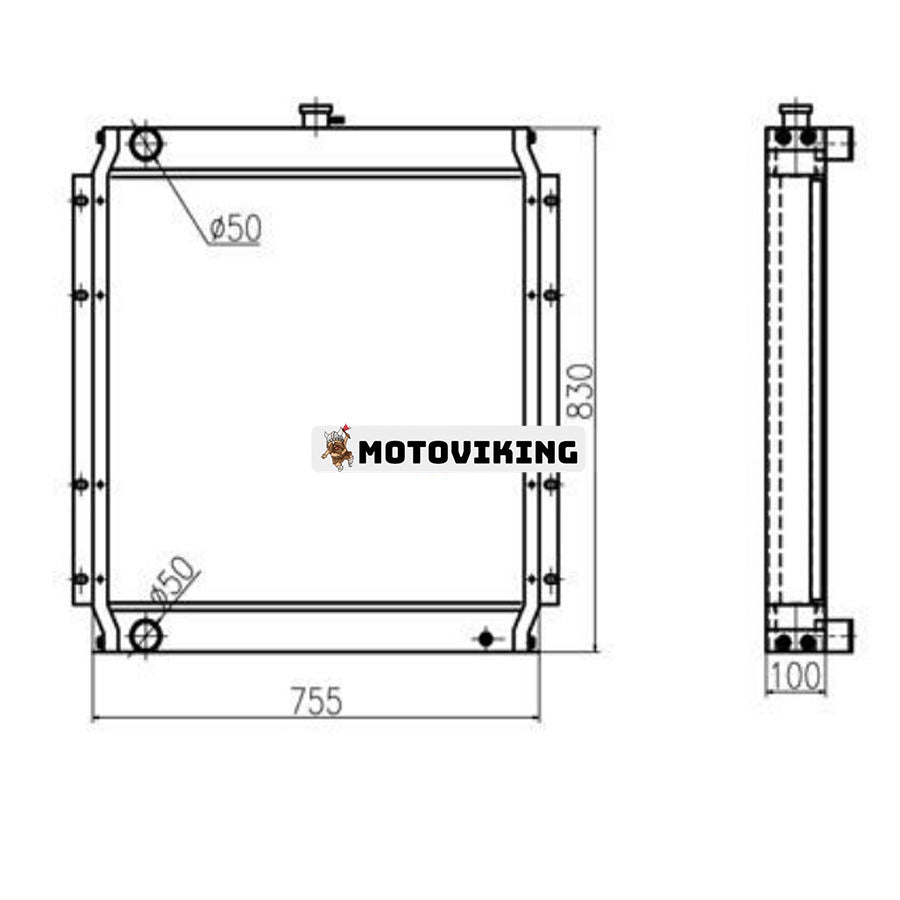 För Kato Grävmaskin HD820V Vattentank Kylare ASS'Y