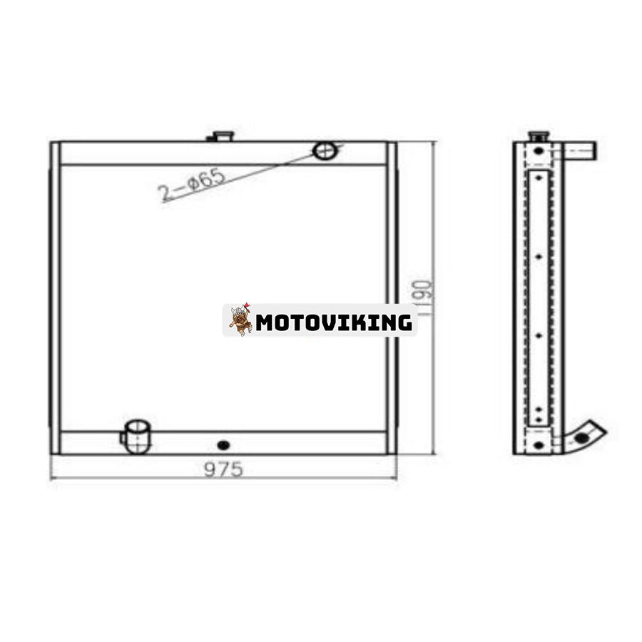 För Doosan Grävmaskin DH330 Vattentank Radiator ASS'Y