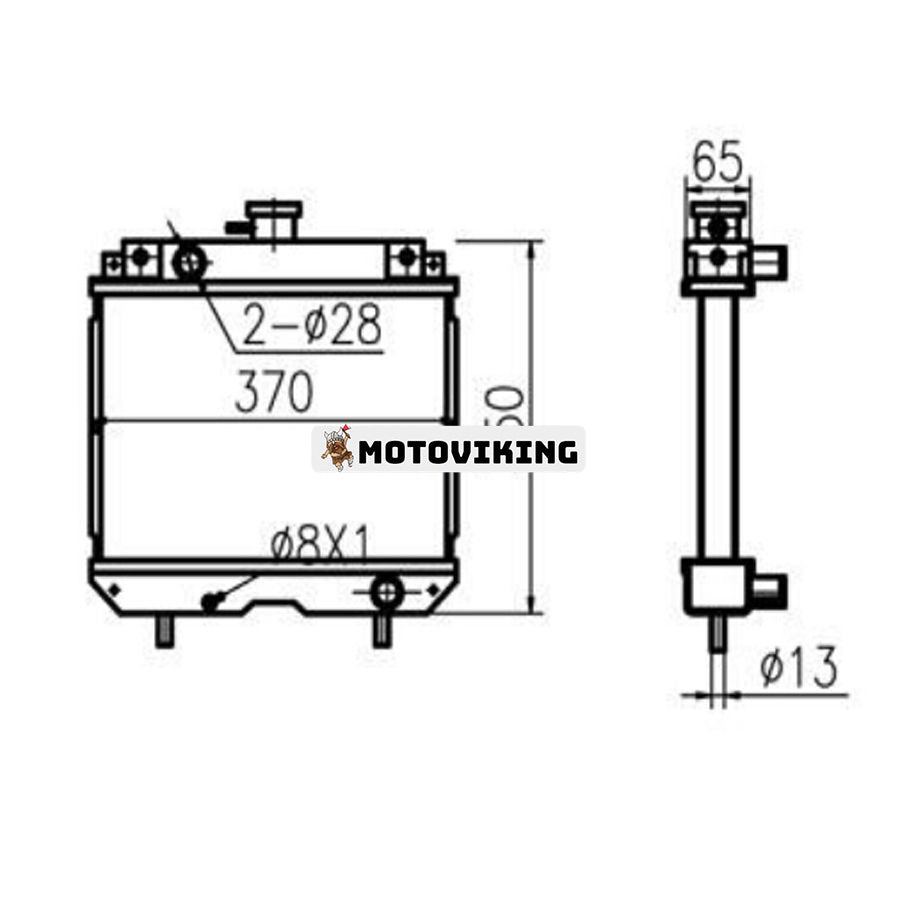 För Kubota TCM Vattentank Radiator Core ASS'Y