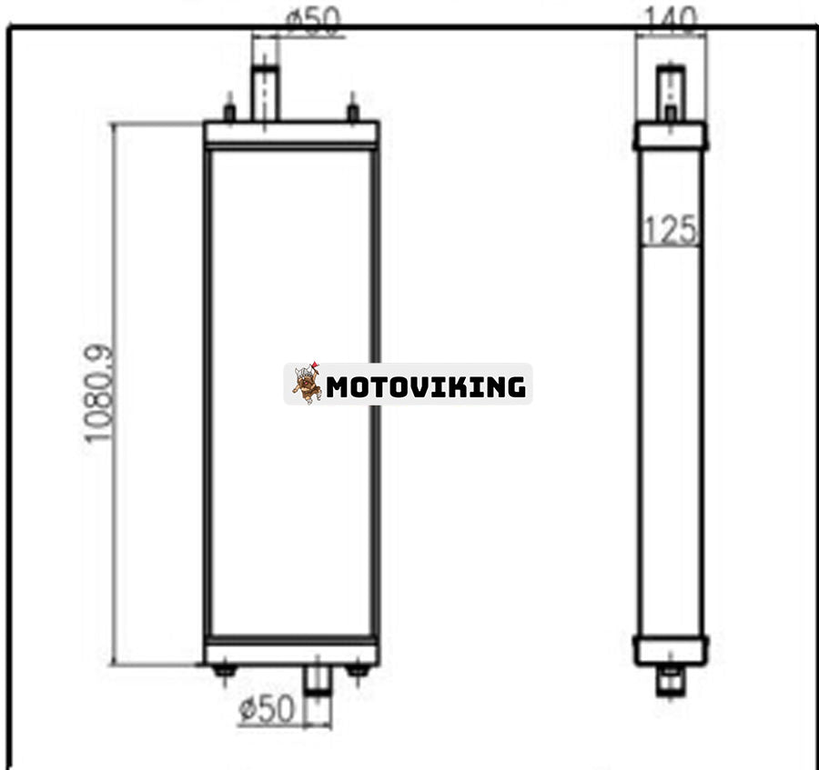 För Komatsu Grävmaskin Bulldozer D65 Vattentank Radiator Core ASS'Y