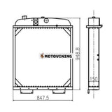 För Komatsu TY220 SD22 Vattentank Radiator Core ASS'Y