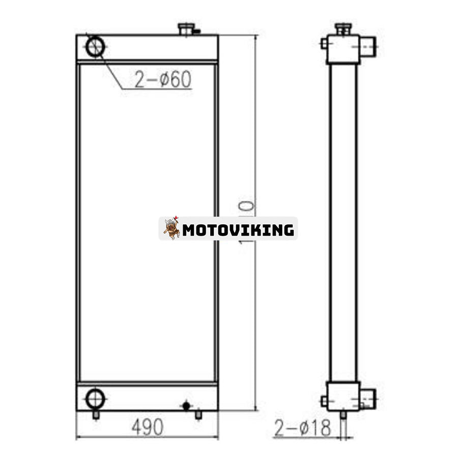 För Sumitomo grävmaskin SH350-3 SH350-5 Vattentank Kylarkärna ASS'Y