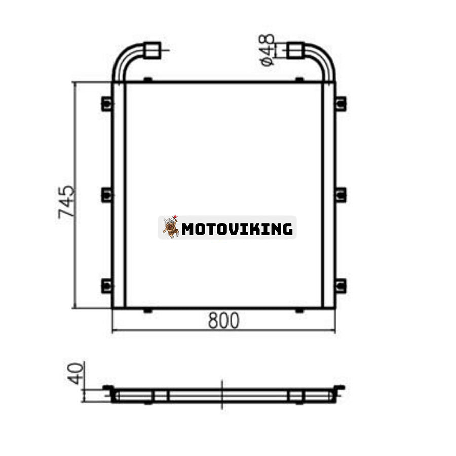 För Kato Grävmaskin HD820V Hydraulisk oljekylare