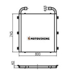 För Kato Grävmaskin HD820V Hydraulisk oljekylare