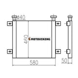 För Caterpillar grävmaskin CAT 308D motor 4M40 hydraulisk oljekylare 315-5264
