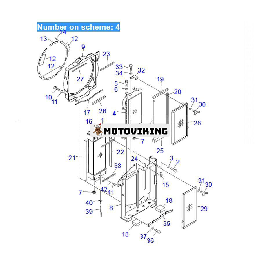 För Komatsu grävmaskin PC78US-6 hydraulisk oljekylare 21W-03-42121