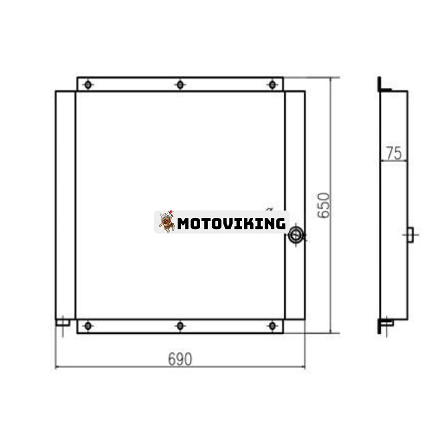 För Komatsu grävmaskin PC100-3 PC120-3 PF3-1 Hydrauloljekylare ASS'Y 203-03-41380