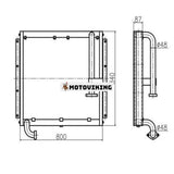 För Doosan grävmaskin DH150LC DH150W-7 hydraulisk oljekylare