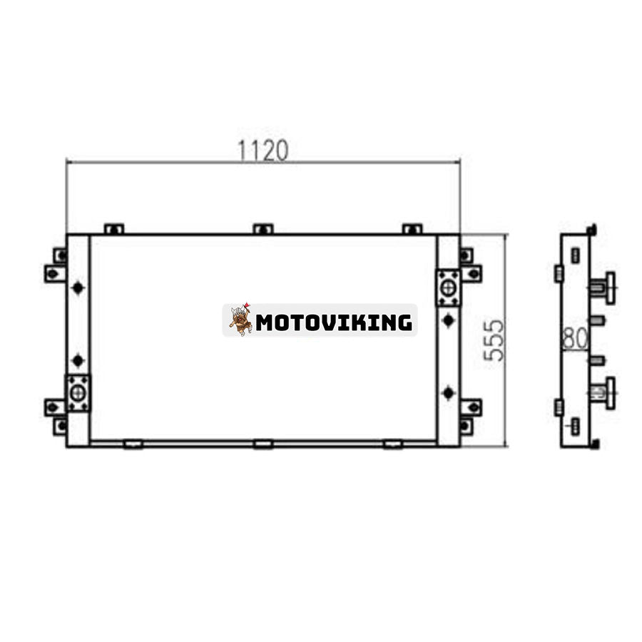 För Volvo Grävmaskin EC240B EC290B Hydrauloljekylare Gammal typ VOE14514357