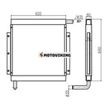 För Kato grävmaskin HD400-7 HD400V2 HD450 hydraulisk oljekylare