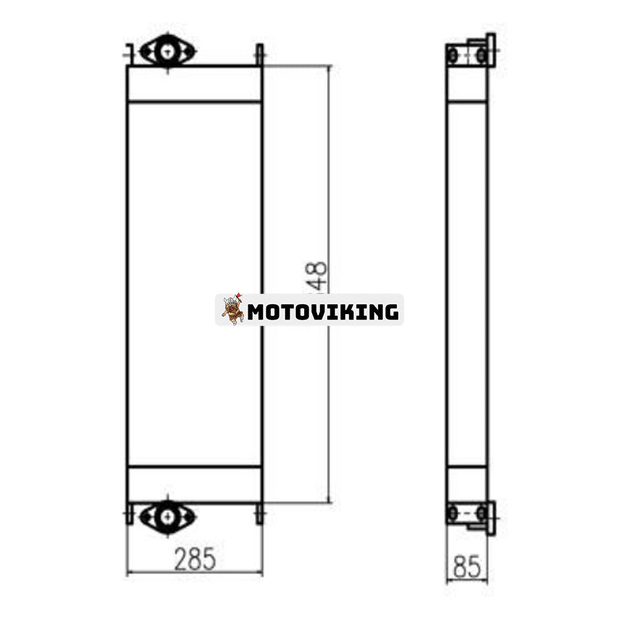 För Caterpillar grävmaskin CAT 312D hydraulisk oljekylare Ny typ