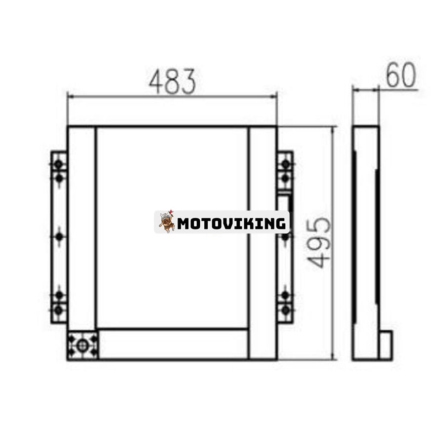 För Lonking LG6065 Hydrauloljekylare