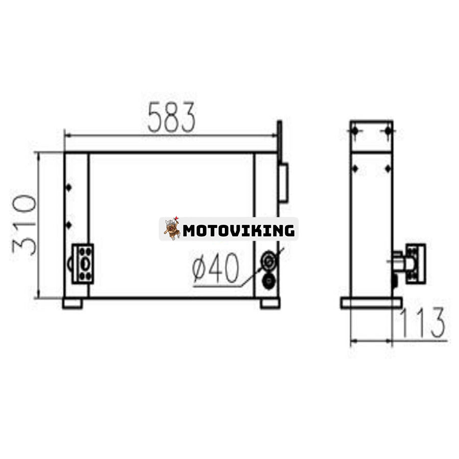 För Lonking LG6060D Hydrauloljekylare