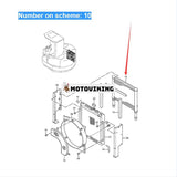 För Hitachi grävmaskin EX55UR hydraulisk oljekylare 4340202