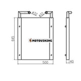 För Hitachi grävmaskin EX55UR hydraulisk oljekylare 4340202