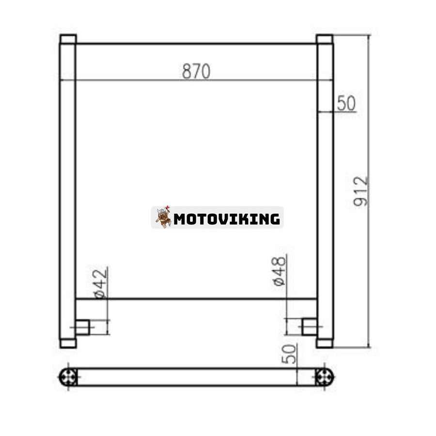 För Case Grävmaskin CX240 CX240LR Hydraulisk oljekylare LN00066