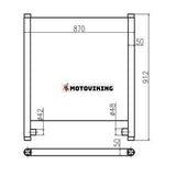 För Case Grävmaskin CX240 CX240LR Hydraulisk oljekylare LN00066