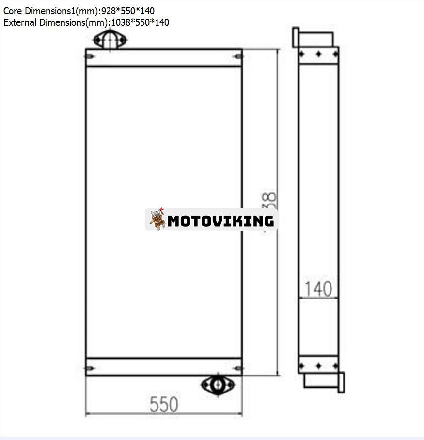 För Caterpillar grävmaskin CAT 329D hydraulisk oljekylare