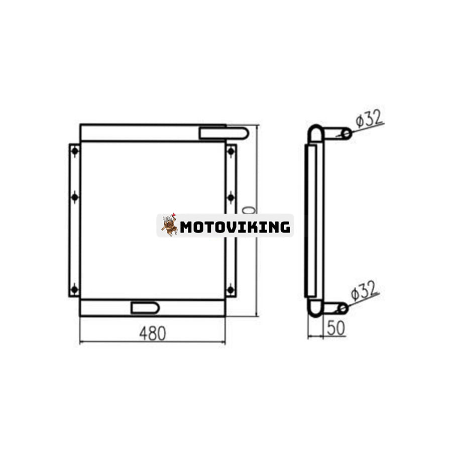 För Komatsu grävmaskin PC60-7 PC70-7 Hydraulic Oil Cooler Ass'y 201-03-71121