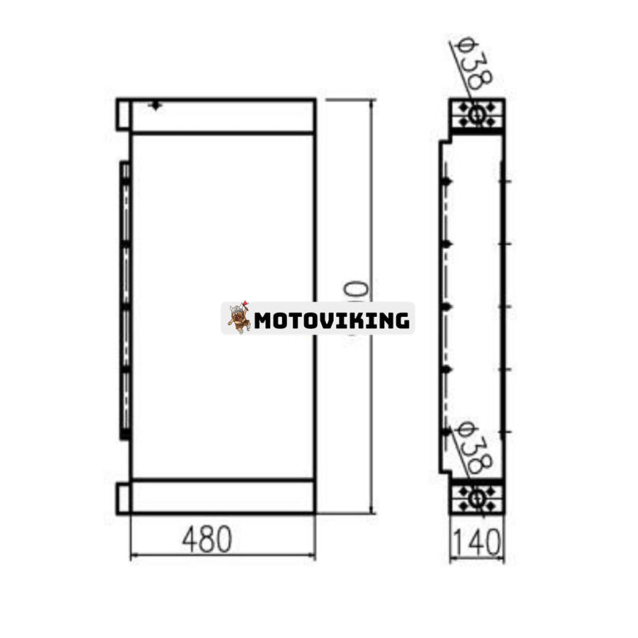 För JCB Grävmaskin JS240LC Hydrauloljekylare