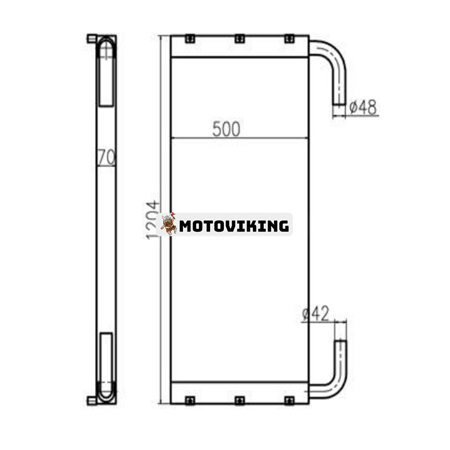 För Hitachi grävmaskin ZX230-3 ZX240-3 hydraulisk oljekylare