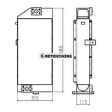 För Yuchai YC85-8 Hydraulic Oil Cooler