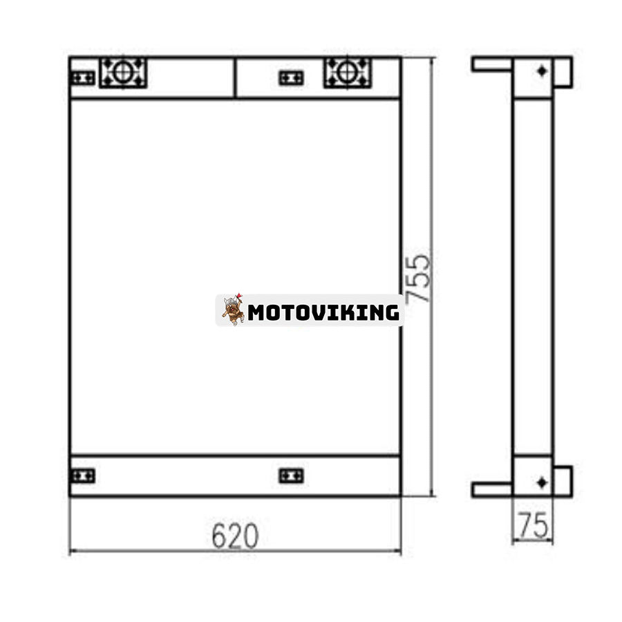 För Volvo Grävmaskin EC135B EC140B Hydraulisk oljekylare VOE14507937