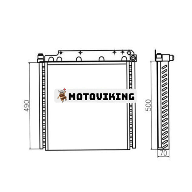 För Komatsu grävmaskin PC75UU-3 PC78UU-5 Hydrauloljekylare ASS'Y 21W-03-31122 21W-03-31121